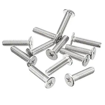 uxcell M5-0.8 x 20mm 20Pcs Flat Round Head Screws 304 Stainless Steel Phillips Drive Machine Screws Hardware Fastener for Furniture Connection