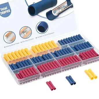 AIRIC Wire Butt Splice Connectors Kit Insulated Electrical Crimp Terminal
