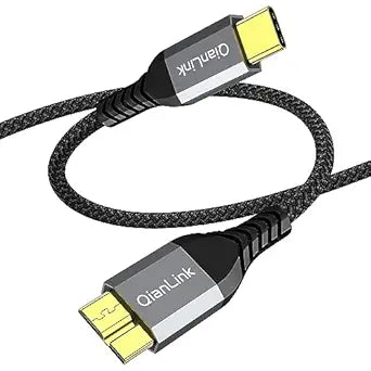 QianLink 10Gbps USB C to Micro B Cable 1.5FT USB C to External Hard Drive