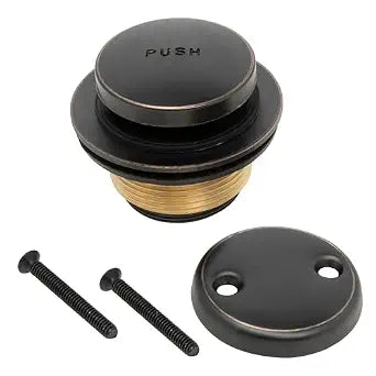 Tip Toe Bathtub Drain Kit Tub Drain Assembly Conversion Kit, All Brass Construction with Lift and Turn Easy Installation (Oil Rubbed Bronze)