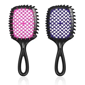 2-Pack Vented Detangling Hair Brush for Wet and Dry Hair, Pink and Purple