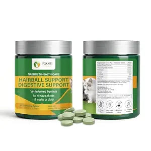 Hairball Relief Chews Tablets for Cats & Dogs Hairball