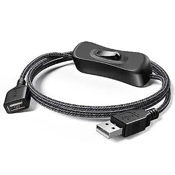 ANDTOBO USB Switch Extension Cable, (Upgraded Data + Power) USB Extension Cord with On/Off Power Switch Cable for LED Strips, iOS System, etc- 3.3 FT
