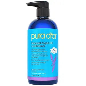 PURA D'OR Renewal Argan Oil Conditioner for Frizz Control and Shine, 16oz