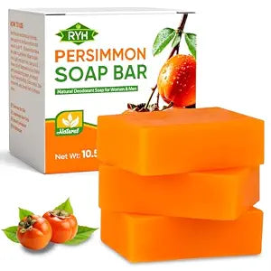 3 PCS Persimmon Soap Bar for Body Odor Control, Persimmon Odor Eliminator
