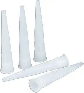 ZUOFANG 30Pcs Plastic Reusable Caulk Nozzle Tip for Sausage Caulking Gun
