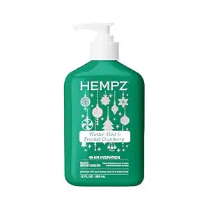 Hempz Holiday Mint Body Lotion, Winter Mint & Frosted Cranberry, Scented Hydrating Lotion for Dry Skin with Hemp Seed Oil & Shea Butter, 12 fl.oz.