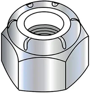 1-8 NE Nylon Insert Hex Lock Nut Zinc (Pack Qty 50) BC-100NS by Shorpioen