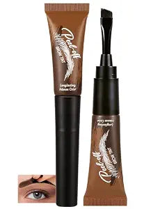 Tattoo Eyebrow Gel Easy Peel Off, 2 Pcs Taupe Waterproof Eye Brow Tint Stain Peel Off, Professional Eye Brow Tinting Kit Last Up to 3 Days, Eyebrow Dye Makeup Gifts Set with Brush for Women Girl-03