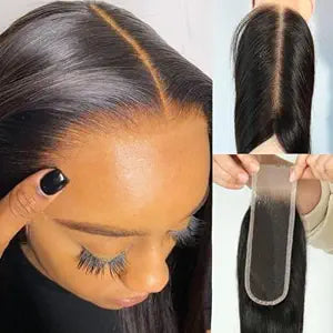 2x6 Skinlike Real HD Lace Closure Deep Parting Straight Human Hair,12Inch