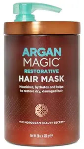 Argan Magic Restorative Hair Mask - Protein Rich Conditioning Hair Mask that Hydrates, Restores And Repairs Damaged Hair | Paraben Free, (24 Oz)