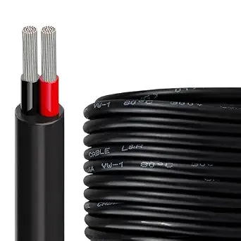 24 Gauge 2 Conductor Wire, UL2464 24 AWG Stranded Tinned Copper Electrical Cable, Flexible PVC Cord for LED and Low Voltage Wiring, 25FT