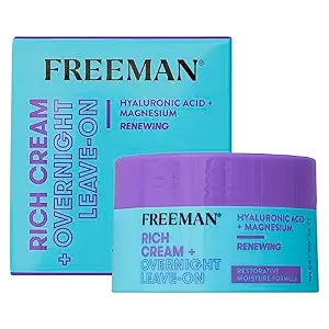 Freeman Rich Cream + Overnight Leave-On, Overnight Face Mask, 1.7 Oz