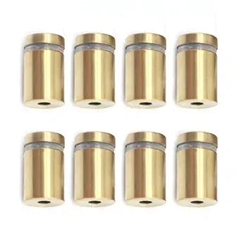Sign Standoff Screws, 8 PCS Golden 0.75 X 1.2 in Wall Standoff Sign Holders Screws for Hanging Acrylic Picture Frame. (Gold, 0.75 X 1.2 in)