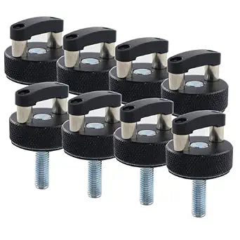 Aluminum Hard Top Quick Removal Fastener Thumb Screw Compatible with 2021 + Ford Bronco 2dr and 4dr Hardware Kit, Integrated D Ring, Black