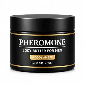 Pheromone Body Butter Men, Cologne-Inspired Fragrance Moisturizer, Long-Lasting Scent Mens Skin Cream with Shea Butter, Cocoa Butter & Coconut Oil, Non-Greasy