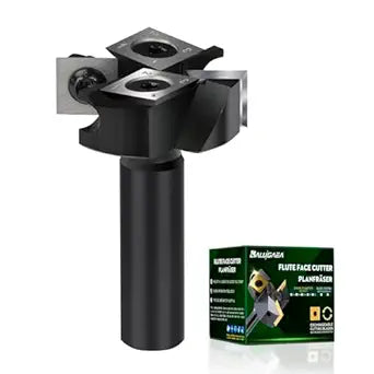 CNC Spoilboard Surfacing Router Bits 1/2'' Shank, 1-1/2'' Cutting Diameter 2+2 Knife Design Slab Flattening Router Bit CNC Router Flattening Bit Planers Woodworking Tools