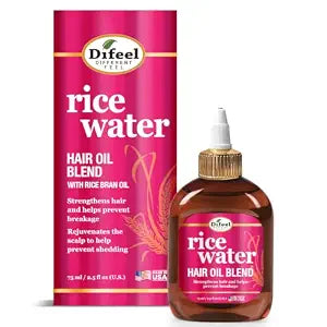 Difeel Rice Water Hair Oil Blend 2.5 oz. - Strengthening Rice Water Moisturizer for Hair