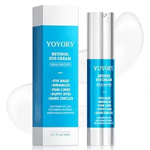 Retinol Eye Cream for Eye Bags - Anti-Aging Under Eye Treatment for Dark Circles, Wrinkles,Fine Lines, Puffiness - Hydrating & Moisturizing Skin Care Gift for Men and Women 0.67 fl oz