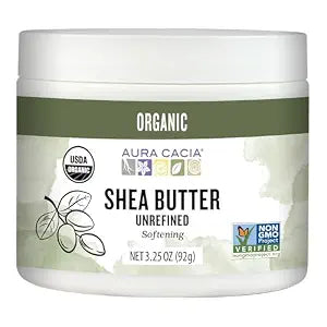 Aura Cacia Organic Shea Butter | Unrefined Body Care | 3.25 oz.
