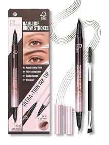 2-in-1 Microblading Eyebrow Pen, Waterproof Brow Pen for Natural Brows