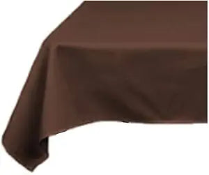 TEKTRUM 70 X 86 INCH 70"X86" RECTANGULAR POLYESTER TABLECLOTH - THICK/HEAVY DUTY/DURABLE FABRIC (Chocolate)