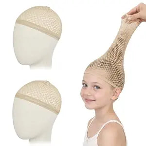 Dreamlover Wig Cap for Kids, No Braiding Needed, Nude, 2 Pieces