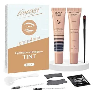 Lash Color Kit Black, 8ml Lash Color for Light Fair Lashes, Natural-Looking Fuller Lashes & Brows, Lasts Up to 4 Weeks