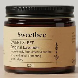 SweetBee Sleep Magnesium Butter, Magnesium Cream with Shea & Mango Butter, Arnica & Essential Oils, Nighttime Magnesium Lotion for Legs, Foot, Lavender Scent 4oz