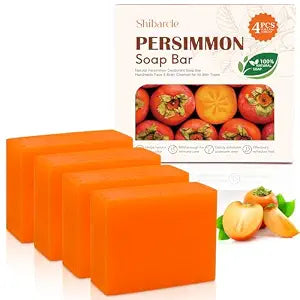 Shibarcle Persimmon Soap Bar 4 Pack, Persimmon Soap for Odor Control