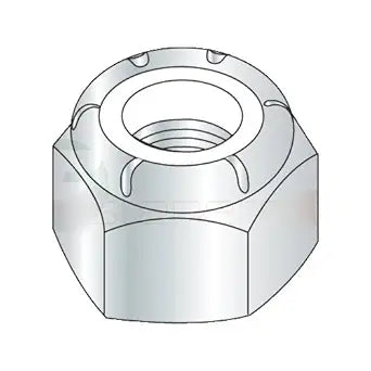 10-24 Light Hex Standard/NM Nylon Insert Locknuts/Steel/Zinc (Carton: 2,000 pcs)