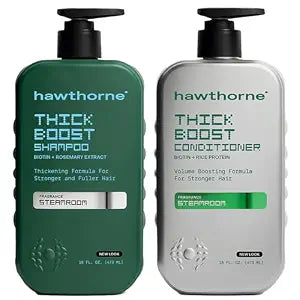 Hawthorne Men's Thickening Shampoo & Conditioner Set, Biotin, 16 fl oz Each