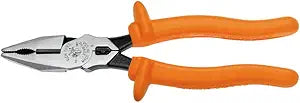 Klein Tools 12098-INS Insulated Universal Combination Pliers, Side Cutters with Crimper, 8-Inch