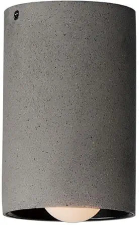 ET2 Lighting Pilar 1-Light Flush Mount | Greystone Finish | Concrete Construction | Modern Ceiling Mounted Light Fixture for Bedrooms and Hallways | Hardwired Ceiling Installation | E14370-GSN