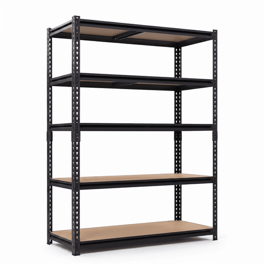 Xiweot Heavy Duty Garage Shelves, 2400 lbs 5-Tier Metal Storage Shelves, Adjustable Narrow Storage Rack for Garage Basement Pantry Laundry, Boltless Easy Assembly, 28â€W x 12â€D x 60â€H