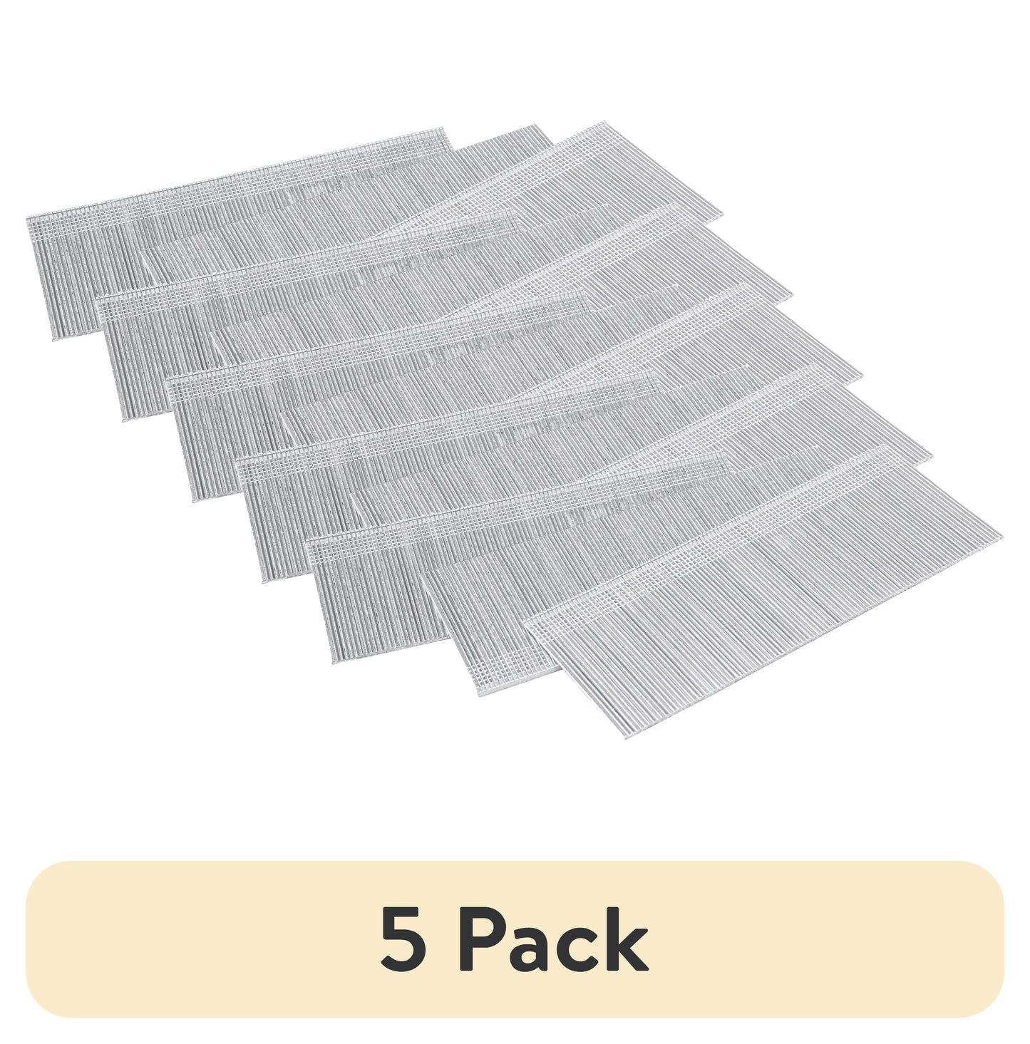 (5 pack) Hyper Tough 18-Gauge 2 in. Glue Collated Brad Nails, Finishing Nails, 1000 Count, Hardware Nails