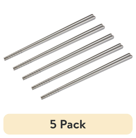 (2 pack) Mainstays Stainless Steel Chopsticks, 4-Pairs