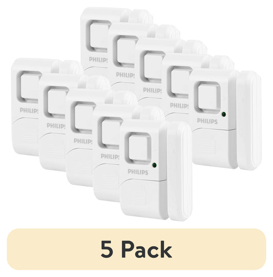 (5 pack) Philips Personal Security Window and Door Alarm, 2-Pack