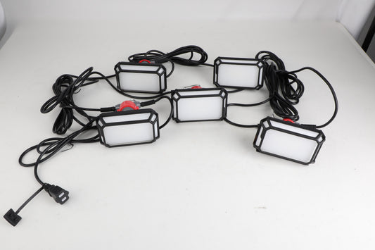 Hyper Tough 50 ft. String Work Light with 5 LED Light Heads, 7,500 Lumens, Portable Jobsite Lighting for Garage, Workshop & Construction