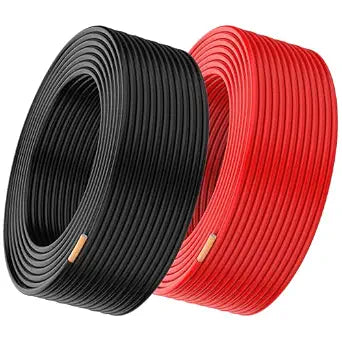 40FT Electrical Wire, 2 Pack 16Gauge Wire, Red and Black, 16AWG CCA, 12V/24V DC Cable, Low Voltage PVC Copper Clad Aluminum Extension Cord, for DIY Projects, Car Audio, LED Wire, Residential Wiring