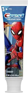 Crest Kids Spiderman Toothpaste, Strawberry, 4.2 oz (Pack of 3)