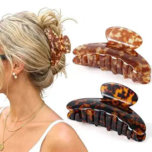 2 Pack Acetate Hair Claw Clips for Thick Thin Hair, 4 Inch Large Hair Clips