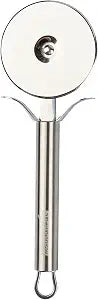 Restaurantware 7.8 Inches Stainless Steel Pizza Cutter - Stainless Steel Pizza Wheel - Ergonomic Handle, Finger Guard - For Kitchen, Silver Slicer