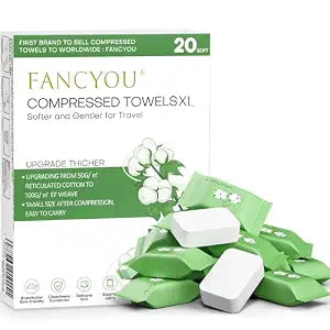 Compressed Towels Disposable Face Towel,Disposable Washcloths 20 Count