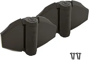D&D Technologies TCHD2S3BTS TruClose Heavy Duty Gate Hinges, for Self Closing Wood or Vinyl Gates up to 154 Pounds, with No Alignment Legs, for Square Gate Frame and Post, Black, 2 Count
