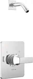 Delta Faucet Velum 14 Series Single-Function Chrome Shower Valve Trim Kit, Shower Handle, Delta Shower Trim Kit, Chrome T14237-LHD (Shower Head and Valve Not Included)