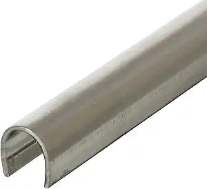 Snap On 1/4" Track Covers for Sliding Patio Glass Doors - Stainless Steel Replacement for Sliding Door Repair and Maintenance - (4 Feet)