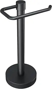 YUMORE Hand Towel Holder Stand Countertop Towel Rack Free Standing Towel Bar Hanger for Bathroom Kitchen Pro Max Matte Black