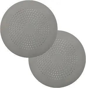 Hair Catcher Round Silicone Hair Stopper with Suction Cup Quick & Easy to Install Perfect for Bathroom, Bathtub & Kitchen Use - Pack of 2 (Gray)
