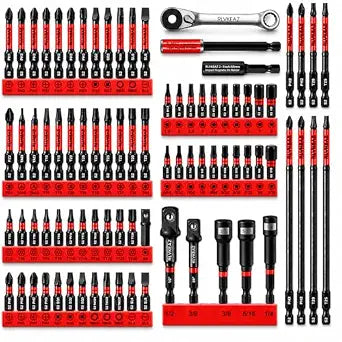 88-Piece Impact Driver Bit Set, S2 Magnetic Screwdriver Bit Set